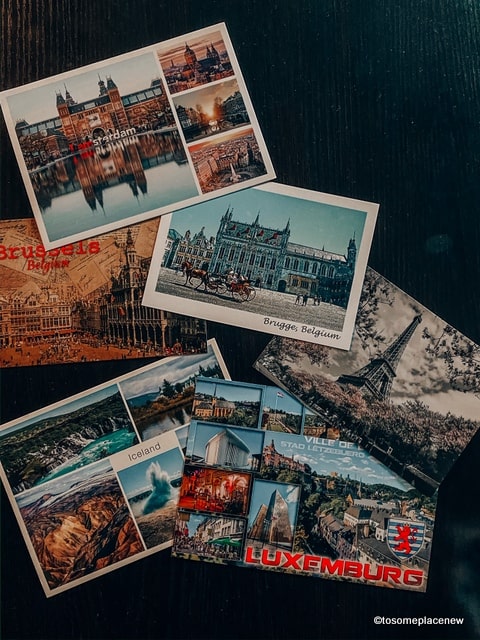 明信片作为旅游纪念品