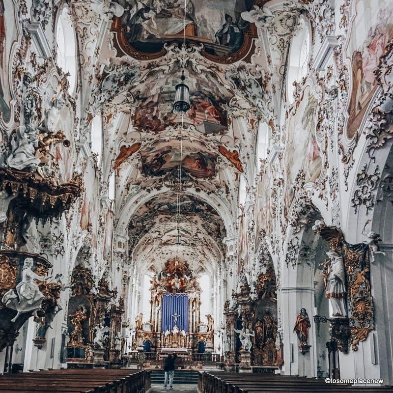 圣母玛利亚教堂内的壁画-圣母玛利亚Geburt教堂-德国巴伐利亚