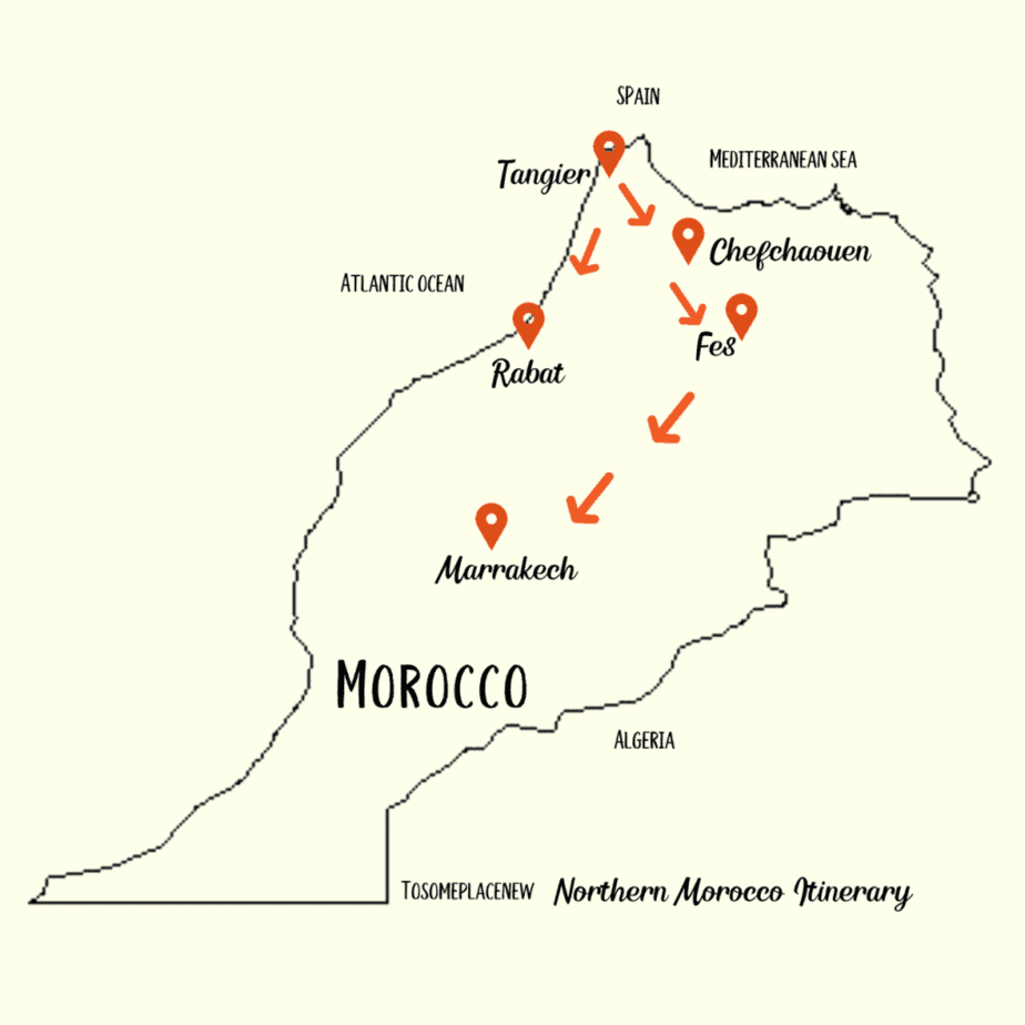 摩洛哥行程图