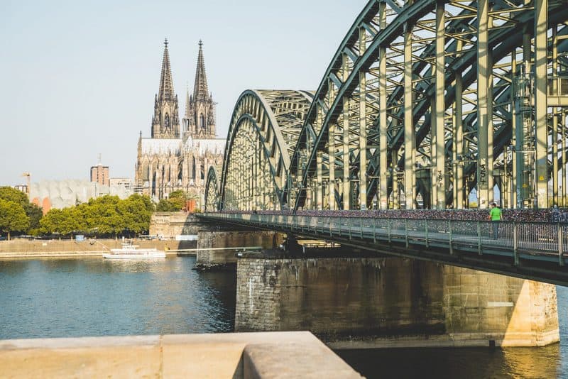 在德国科隆锁定Bridge-Hohenzollernbrücke