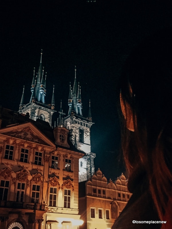 布拉格老城区的夜晚
