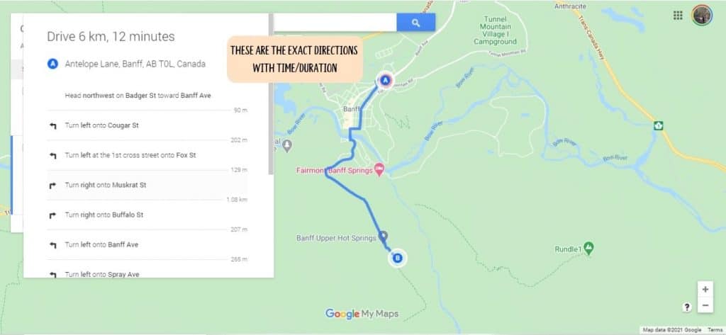 在谷歌地图中查看公路旅行的整个持续时间
