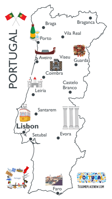葡萄牙地图图解