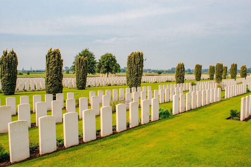 比利时伊普尔第一次世界大战公墓