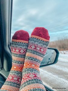 北欧风格的袜子在冬天