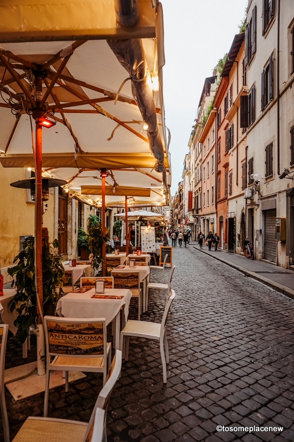 罗马的街道，欧洲最美丽的城市之一