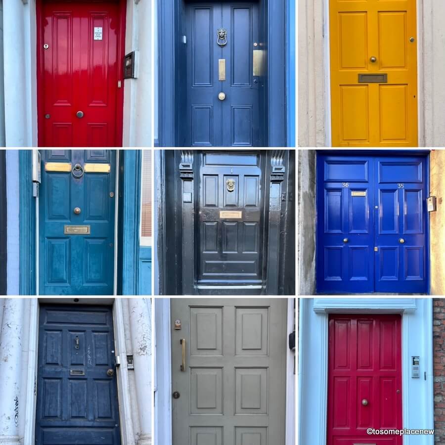都柏林的彩色门