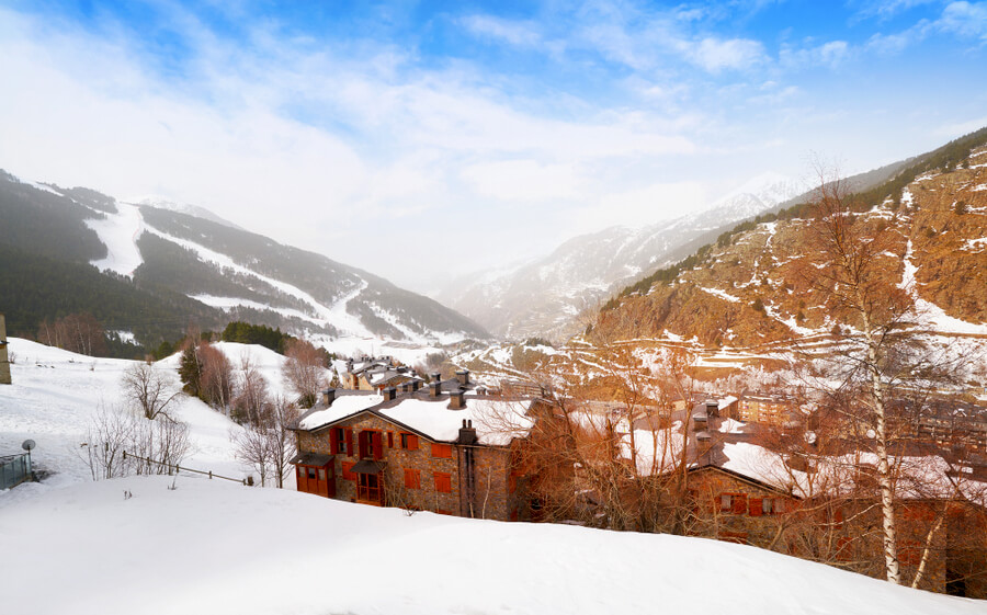 Soldeu ski village in Andorra in Grandvalira